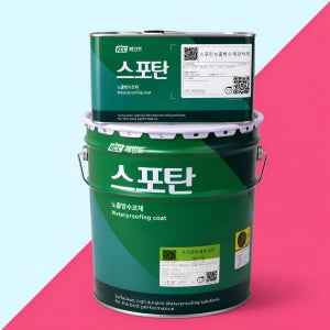 KCC 방수 페인트 우레탄 2액형 중도 스포탄노출방수재 2액형 셋트 회색, 20kg, 10개