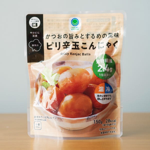 패밀리마트 매콤 곤약볼 150g 타마곤약 편의점 일본 안주
