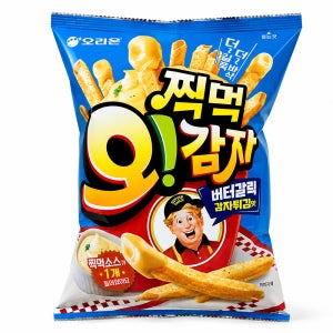 찍먹오감자 버터갈릭 감자튀김맛 64g, 7개