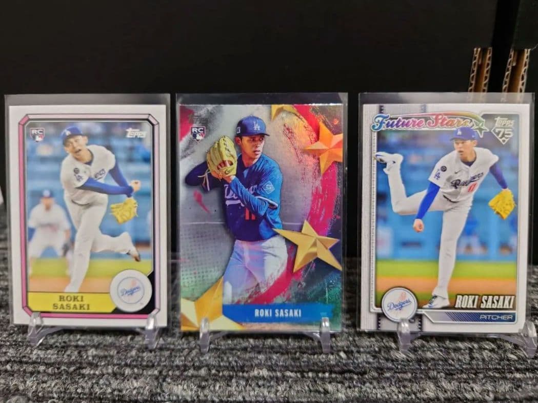 [RC4장 세트] Topps 사사키 로키 다저스 루키 카드 MLB