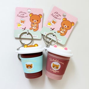 산엑스 리락쿠마 말랑컵 키링 코리락쿠마 커피컵 실리콘 키홀더 가방 자동차 에어팟