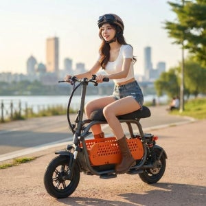 큐브라이드 800W 소형 접이식 전동스쿠터 출퇴근용스쿠터 48V 타이어