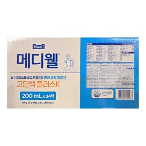 [코스트코] 메디웰 고단백 플러스 K 200ml, 24팩