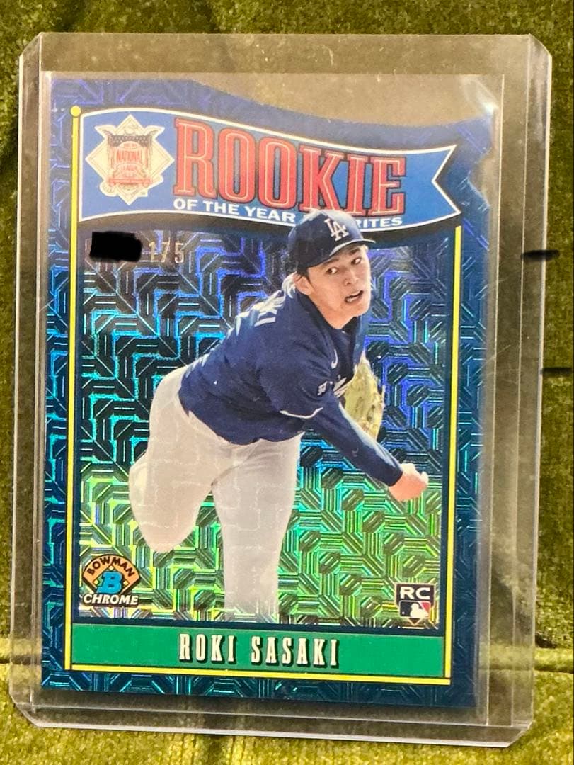Topps 사사키 로키 175장 한정 시리얼 넘버 첨부 루키 카드