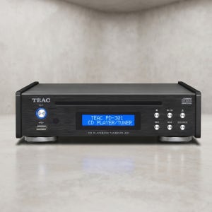 TEAC 티악 블랙 CD 플레이어 PD-301-X/B 와이드 FM 튜너