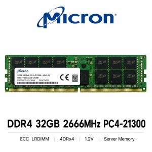 마이크론 서버용 메모리 DDR4 32GB 2666 PC4 21300 ECC LRDIMM