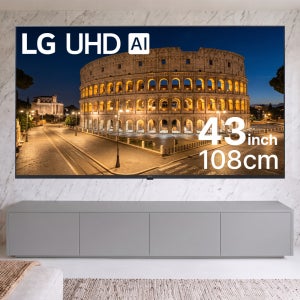 LG전자 4K UHD 스마트 TV UT75 108cm(43인치), 스탠드