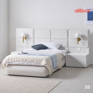 올플로어 다미에 호텔식 패브릭 신혼부부 침대 프레임 SS(슈퍼싱글), 아이보리