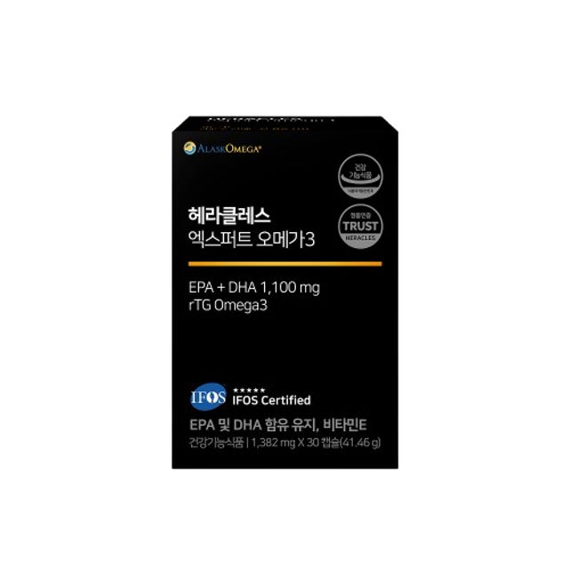 헤라클레스 엑스퍼트 오메가3 1382mg x 30캡슐, 4개
