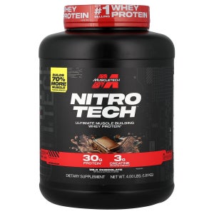 머슬테크 니트로테크 웨이 프로틴 파우더 1.81kg 40회분 초코맛 크레아틴 BCAA
