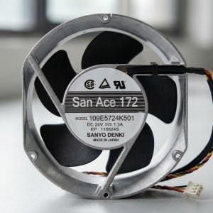 SANYO DENKI 109E5724K501 케이스쿨러 172X51mm 듀얼 볼 베어링 DC24V 1.3A 냉각 팬