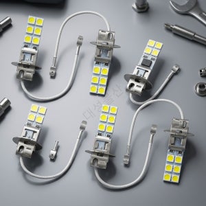 H3 12V 5050 12SMD LED 자동차 안개등 전구 4개