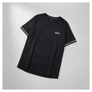 BOSS 테니스볼 엠보싱 액티브 슬림핏 티셔츠 50559207001