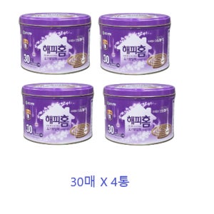 대용량모기향 유한양행 해피홈 모기향 30P 캔 30개입, 4개