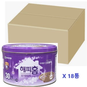 대용량모기향 유한양행 해피홈 모기향 30P 캔 30개입, 18개