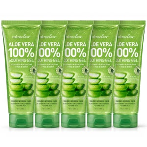 휴대용 순도100% 알로에베라 수딩젤 촉촉 수분보습 무알콜 진정 쿨링겔 100ml, 5개