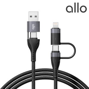 알로코리아 4in1 60W PD PPS 패브릭 고속 충전 케이블 1.5M