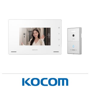 코콤 인터폰 7인치 아날로그 4선식 비디오폰 KCV-YO71 초인종 세트 아파트 현관