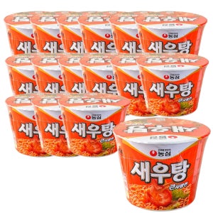 ETN 농심 새우탕 115g 큰사발면 16개 컵라면