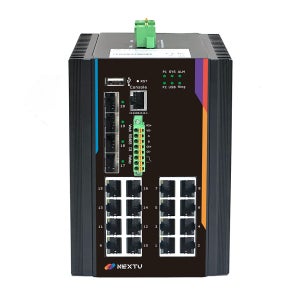 POE9968DX 인루트 MX2 16포트 1G POE+ 370W L2 산업용 스위치허브