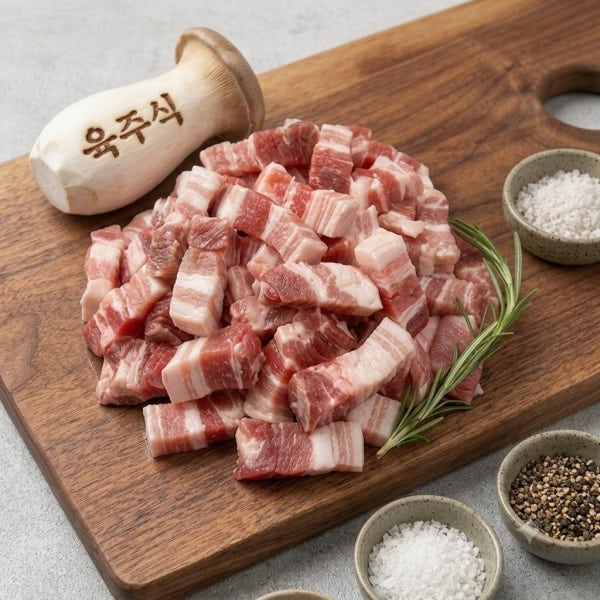 듀록 큐브 삼겹살 1kg 냉동 깍둑 벽돌 한입삼겹 스페인 삼겹살 500g 구이용 찌개용