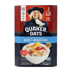 퀘이커 오트 퀵 1분 오트밀 2.26kg x 2봉 Quaker Quick Minute