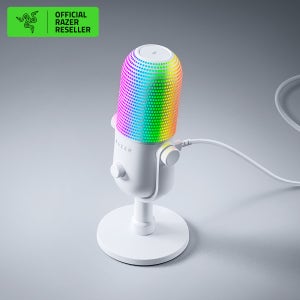 레이저 ASMR 마이크 세이렌 V3 크로마 32Bit 화이트 콘덴서 마이크