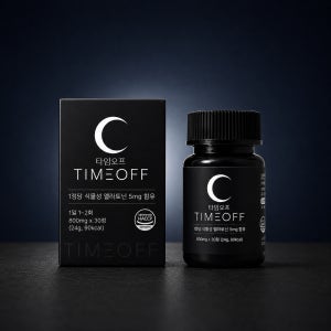 타임오프(TIMEOFF)식물성멜라토닌 5mg 타트체리 테아닌 양배추분말 30정, 1개