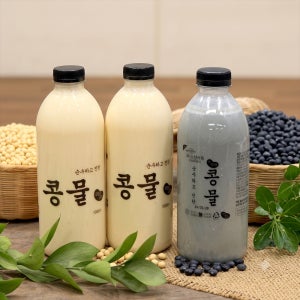 국산콩100% 맷돌로 갈아만든 백태콩물, 서리태콩물