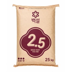 업소용핵산조미료 CJ제일제당 백설 발효핵산2.5 25kg 대용량 식자재 1개