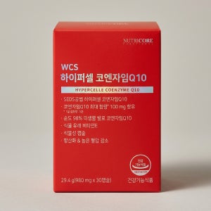 뉴트리코어 WCS 하이퍼셀 코엔자임Q10 항산화 & 혈압 관리 영양제 30캡슐 1박스