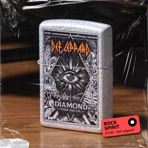 ZIPPO 지포 x Def Leppard 락스피릿 한정판 47196 다이아몬드 스타 할로스