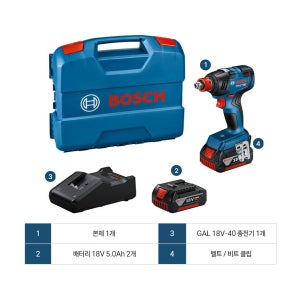 보쉬 충전임팩드라이버 렌치 GDX 18V-200 C 5.0Ah 06019J22B2