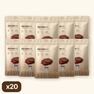 도르리 한입 비프바 넛츠 파우치 단품 1120g, 20개