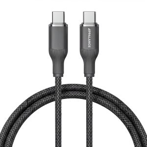 에이팔란스 단락방지 패브릭 C to C 60W 초고속 충전 데이터 케이블 1.5m, 2개