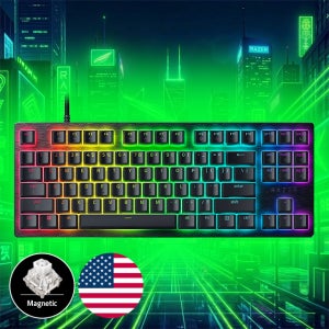 [팜레스트 1:1 증정] 레이저코리아 헌츠맨 V3 HE 마그네틱 8K US 영문 게이밍키보드 블랙 텐키리스, 마그네틱축