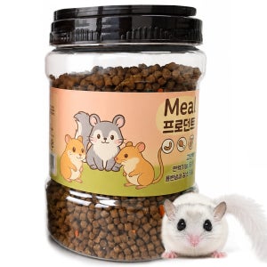 피그미다람쥐 사료 밀프로던트 850g 건조밀웜 건조당근 첨가