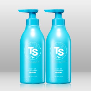 [도착보장] TS 탈모증상완화 두피보습 식물성 카페인 블루 진정 샴푸 500g, 2개