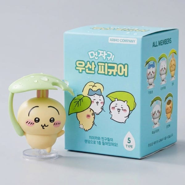 [중복없음] 먼작귀 우산 피규어 치이카와 굿즈 랜덤 1개 + 젤패드 구성