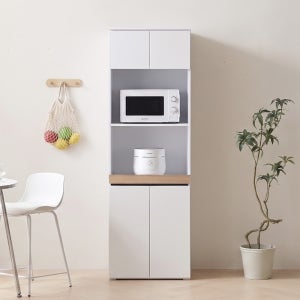 퍼니하우스 헤븐 1800 주방 밥솥 수납 렌지대 600x400x1800mm, 5단, 화이트오크