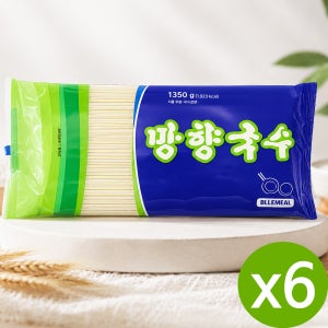 망향 비빔국수 잔치국수 콩국수면 중면 업소용 박스 건면 1350g, 6개