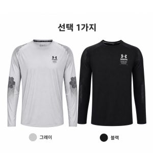 언더아머 남성 얇은 라운드 스포츠 루즈핏 긴팔 데일리 티셔츠 기능성 헬스 운동복 흡습속건