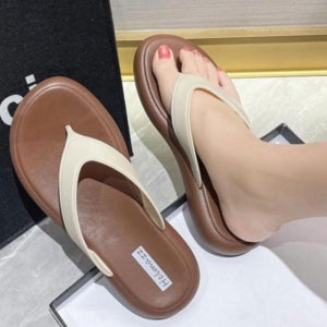 심플 베이직 여성 쪼리 캐쥬얼 플립플랍 바캉스 해변 물놀이용 반치수 크게 주문