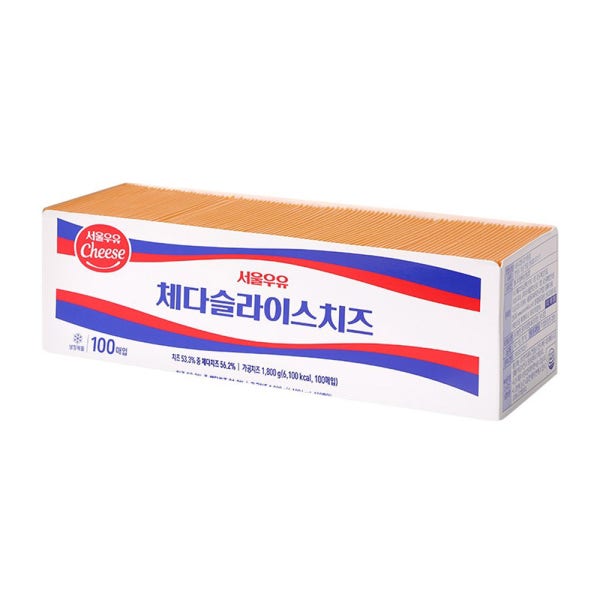 서울우유 체다 슬라이스치즈 1.8kg 100매