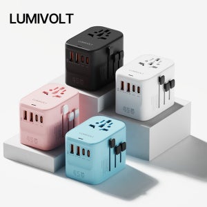 루미볼트 일본 돼지코 대만 유럽 미국 콘센트 여행용 변환 멀티 어댑터 멀티탭 110V 220볼트 변압기 충전기 전압 전기 코드 플러그