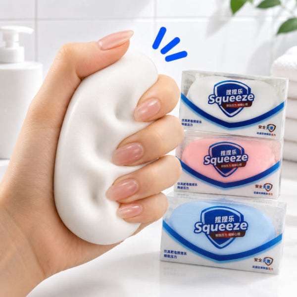 크런치 슬랑이 말랑이 크랑이 스퀴시 스트레스볼 촉감놀이 장난감 비누 화이트