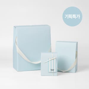 [기획특가] 핸들 상자 끈 손잡이 선물 포장 고급 행사 박스 종이 가방 명절 답례품 화장품 싸바리 케이스 소형 미스트블루 1개