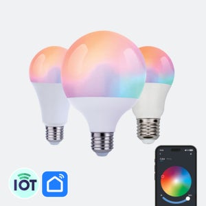 [ IoT컨트롤 · 스마트전구 ] LED 스마트 IoT 전구 9W · 14W · 14W볼전구 밝기조절 · 1600만 컬러 · 그룹제어 / OTV