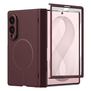 엘라딕 씬매트 액정 풀커버 힌지보호 2배자력 맥세이프 와이드 스모키와인, 갤럭시Z 폴드8
