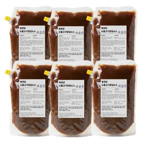 육연당 소불고기양념소스 업소용 대용량 2kg, 6개